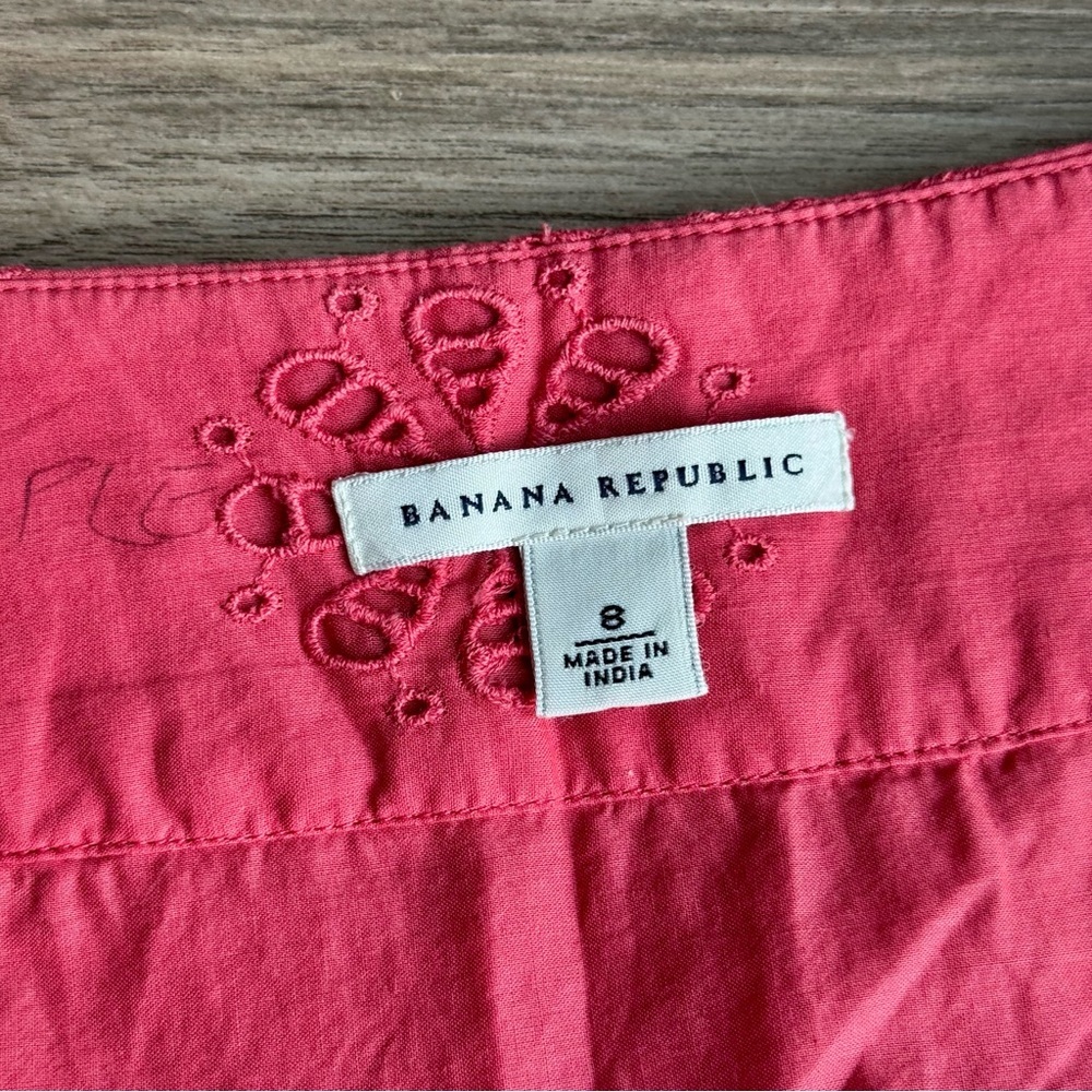 Feminine‎ Eyelet A Line Skirt Coral Banana Republic Size 8 - Picture 4 of 14